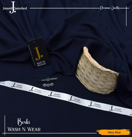 J.Junaid Jamshaed Summer wash and Wear premium volume Navy Blue
