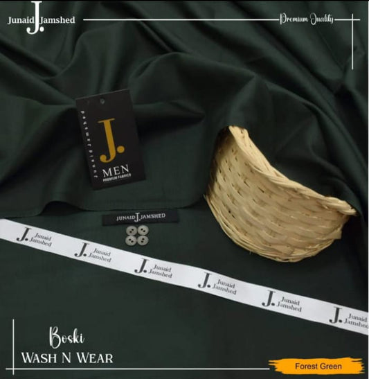 J.Junaid Jamshaed Summer wash and Wear premium volume Forest Gareen