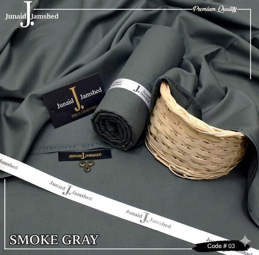 J.Junaid Jamshaed Summer wash and Wear premium volume light smoke grey